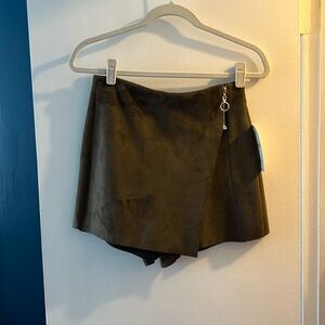 Faux suede Zara skort NWT